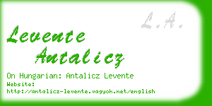 levente antalicz business card